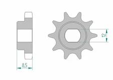 14769 - Standard Steel Sprocket 94124 415 AFAM Compatible with KTM 50 SX 50 2006-202