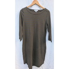 Isaac Mizrahi Live Women's Striped Stretch Knit Dress Sz Small Nautical Sailor