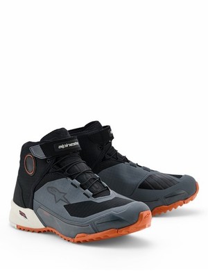 Alpinestars CR-X Drystar Shoes Black Dark Grey Rust Gr. 44 EU Motorradschuhe