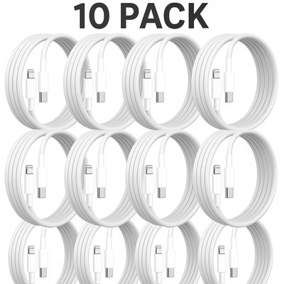 10x Cable Cargador Carga USB-C PD Tipo C para iPhone X XR 11 12 13 14 15 Max Pro