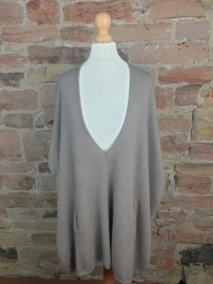 Riani Light Brown V Neck 100% Cashmere Boyfriend Jumper - 64'' Chest