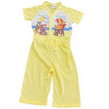 Vintage Winnie The Pooh Disney 2 Piece Boys Snap Waist Pajamas Tiger Beach 2T