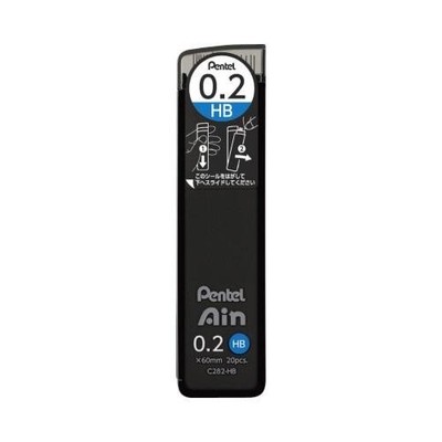 Pentel Ain Stein Mechanical Pencil Lead 0.2mm - HB (10-Pack Bundle)  C282-HB