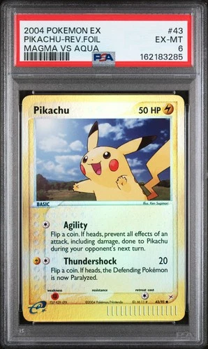 Pikachu [Reverse Holo] - Pokemon Team Magma & Team Aqua #43 PSA 6