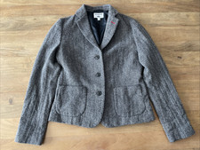 Uniqlo Ines de la Fressange Blazer Womens Small Tweed Herringbone Wool Blend