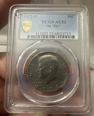 1972-D No FG Kennedy Half Dollar PCGS AU53 50C RARE | eBay