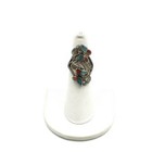Southwest Signed Sterling Turquoise Red Coral Malachite Rings Lot of 5 #S5225-5 — photo 8