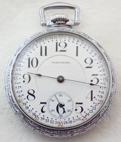 ANTIQUE 16s WALTHAM GRADE 645 21 JEWEL 21J RAILROAD JEWELERS CASED POCKET WATCH