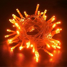 BOLWEO Orange Fairy Lights - 3M 30LED Halloween Lights Waterproof with Timer