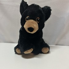 Eco Nation Aurora Black Bear Med Black Stuffed Animal 8.5 Responsibly Made NWT