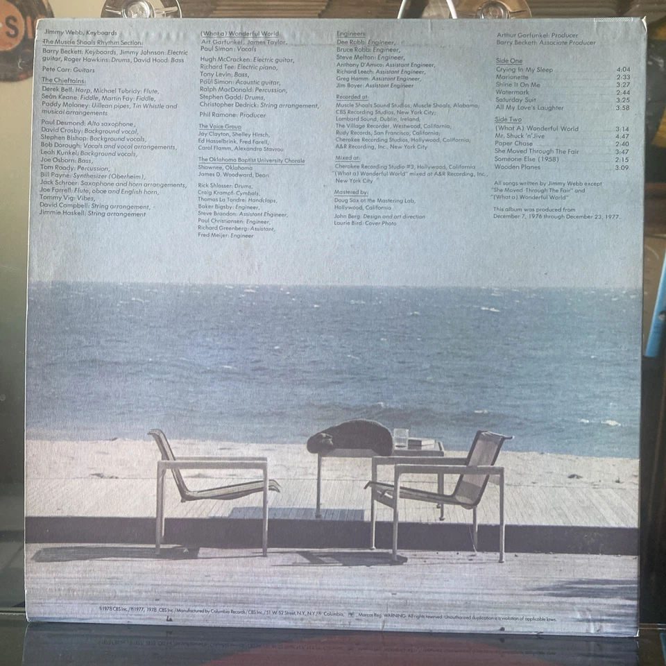 Art Garfunkel - Watermark (1978, Vinyl LP) “Crying In My Sleep” “Paper Chase” Foto 2 de 4