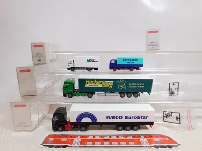 Iveco 425 439 Cargo 516 Hackenberg 4x LKW 1:87 H0 Mint Box #EG930-0,5 - Photo 1/4