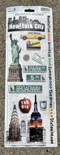 Extra Large Paper House Cardstock Stickers NEW YORK CITY Sticky Pix 4.5" x 12"