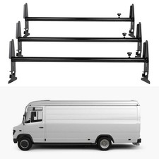 Universal 43.4-77 Van Roof Mount Steel Ladder Rack For Express W Rain Gutters Universal 43.4-77 Van Roof Mount Steel Ladder Rack For Express W Rain Gutters