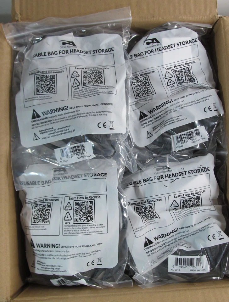 24x CYBER ACOUSTICS AC-204 STEREO HEADSETS 3.5MM PLUG SCHOOL/STUDENT/CLASSROOM - Image 2 of 4