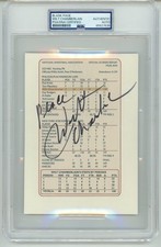 Wilt Chamberlain ~ Signed Autographed 100 Point Game Box Score ~ PSA DNA Encased