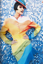 Vintage Thierry Mugler  Arc En Ciel  Rainbow Skirt Suit   Spring/Summer 1990