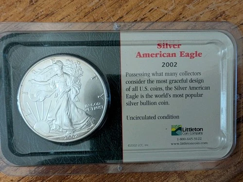 2002 $1 AMERICAN SILVER EAGLE 1 OZ .999 - UNCIRCULATED