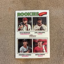 Topps 2026 Heritage Rookie Pitchers 393 Backhus Peguero Alvarez Farris chrome SP