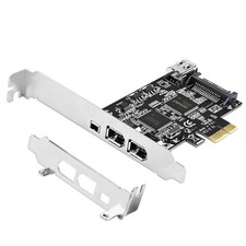 LinksTek 4Ports PCIE 1394A Firewire 400 Card for Windows OS and MAC OS PCs, T...