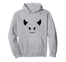 Devil Emoticon Costume Purple Devil Emoticon Shirt Halloween Hoodiefrom JP