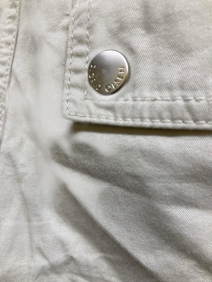 Pantalones capri Sigrid Olsen para mujer 12 bolsillos cargo beige Foto 3 de 4