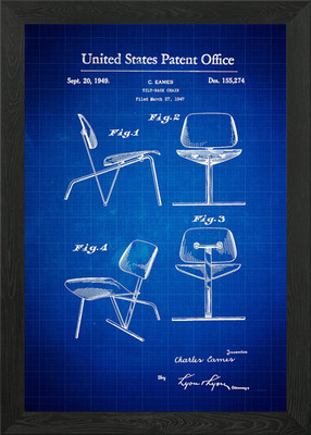 Eames Chair Framed Wall Art Poster Canvas Print Picture