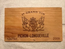 1 Rare Wine Wood Panel Pichon Longueville Vin...