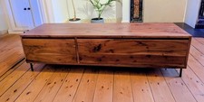 ​Swoon Douglas Media Unit / TV Stand - Solid Acacia Wood - Mid-Century  RRP £449