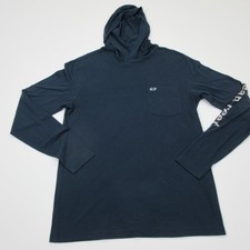 Vineyard Vines Shirt Mens XS Blue Edgartown Hooded Long Sleeve Tagless Tee