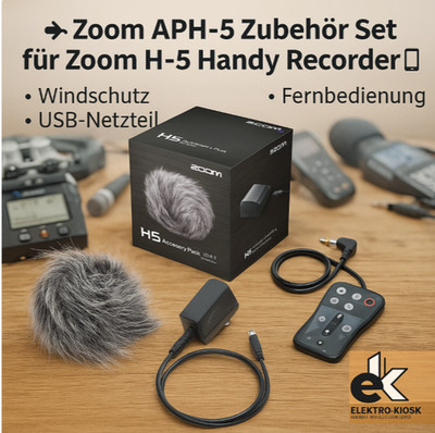 Zoom APH-5 Zubehör Set für Zoom H-5  Handy Recorder Accessoires Zubehörpaket NEU