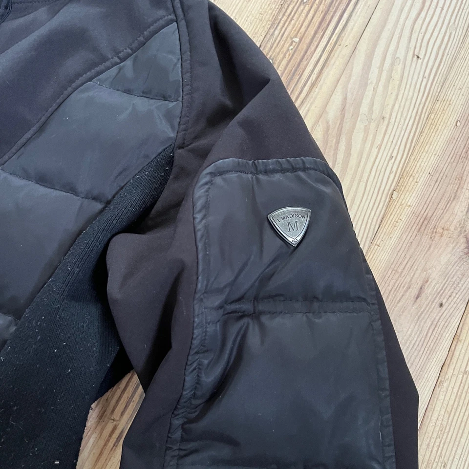 1 Madison Expedition Women's Down Puffer Jacket Black Knit Panels Size M - Image 4 of 4