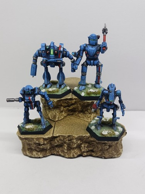#ad Battletech Pro Painted Federated Suns Davion Guard Mech Lance Catalyst Game Lab $105.00