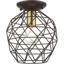 Livex Lighting 46598-07 Geometrix Flush Mount Bronze