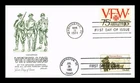 US COVER VFW 75TH ANNIVERSARY KOREAN WAR VETERANS FDC COMBO DUAL CANCEL
