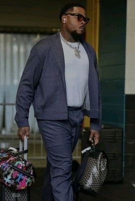 Bespoke Casual Suit 48r 42x31 Open Face High Rise Custom Tailored For NFL Player