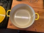 Le Creuset Signature 5.5 qt Round Yellow Enameled Cast Iron Dutch Oven Lid — photo 3