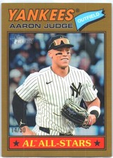2026 Topps Heritage Chrome Gold Refractors Aaron Judge #10 14/50