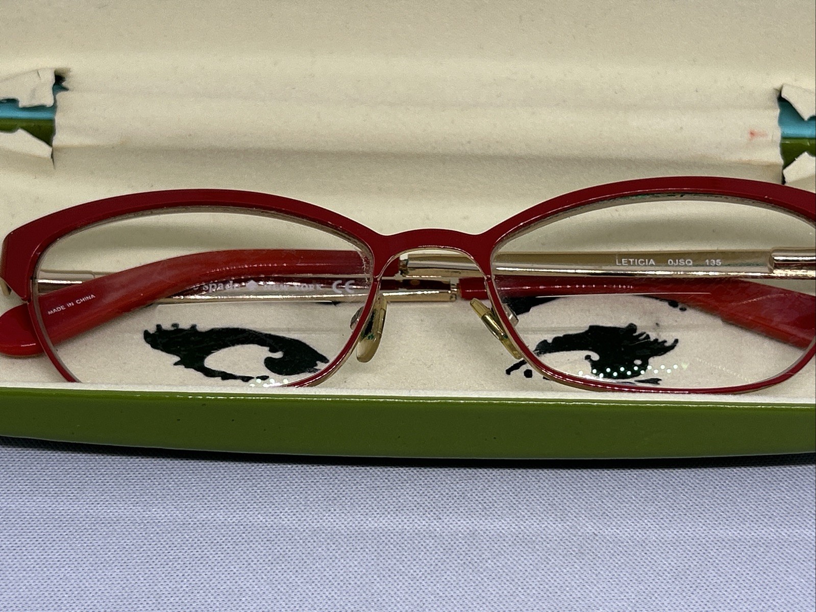 New Kate Spade New York KS Leticia Eyeglasses-0JSQ Opaque Red thumbnail 8