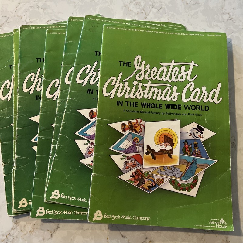 The Greatest Christmas Card Songbook Musical Christian Song Book 1983 Set Of 7
