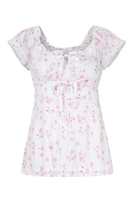 Joe Browns Women's Ditsy Floral Top with Keyhole Neckline and Shirred Waist - Image 1 of 4