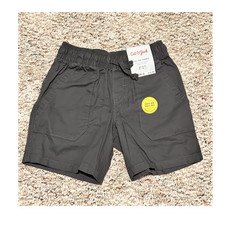 Cat  Jack Boys Gray Pull-On Shorts XS 4/5 100 Cotton Drawstring w/Pockets