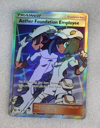 Aether Foundation Employee SV81/SV94 NM Hidden Fates Shiny Vault Pokemon TCG