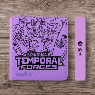 Vault X - 12 Pocket eXo-Tec Zip Binder Ordner - Lila Pokemon Temporal Forces