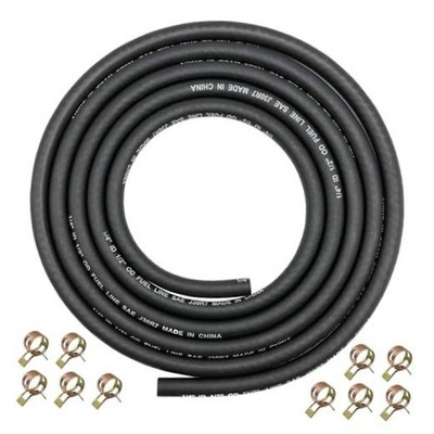 Fuel Hose Line Braided NBR Rubber Tubing 8 Feet for Automotives 1/4'' ID
