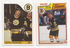 Lot of 2 Different Boston Bruins Keith Crowder Hockey Cards