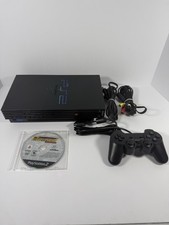 Sony PlayStation 2 Ps2 FAT Console With 1 Game  Controller -Black SCPH-30001 