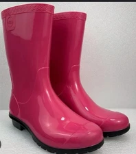 🔥UGG K Raana Kids Rain Boots Pink Size 13 Girls Waterproof Rubber Discontinued 