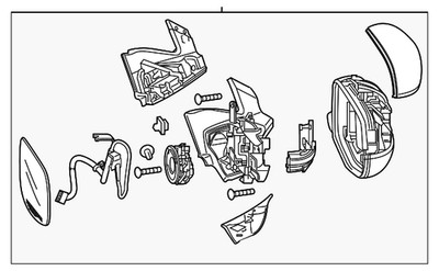 Genuine Honda 2019-2022 Pilot Mirror Assembly 76250-TG7-A92ZC