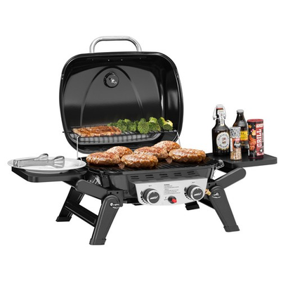#ad Royal Gourmet Portable 2 Burner Propane Gas Grill with Foldable Side Tables $199.99